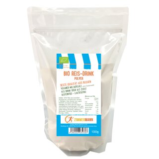 Organic Rice Drink Powder 1000g - by Zimmermann Sportsnutrition